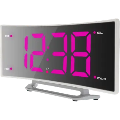 WT460 rose - Radio-réveil Lady avec 2 alarmes et 10 emplacements mémoire pour vos stations préférées