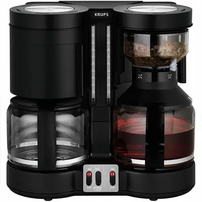 Cafetière Combiné Filtres Et Expresso Pour 20 Tasses 2200w Noir
