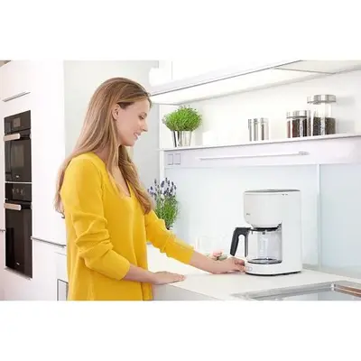 Cafetière Électrique Pour 10 Tasses 1000w Blanc