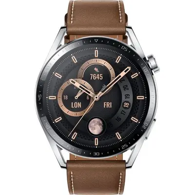 Montre connectée Huawei Watch GT 3 Classic Edition 46 mm - Cuir marron
