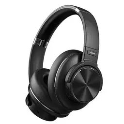 Casque Bluetooth 5.0 Casque sans fil à suppression active du bruit Casque supra-auriculaire et supra-auriculaire Chargement rapide USB avec basses profondes HiFi, Noir
