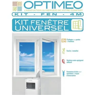Kit de calfeutrage universel fenêtre pour climatiseur mobile Optiméo