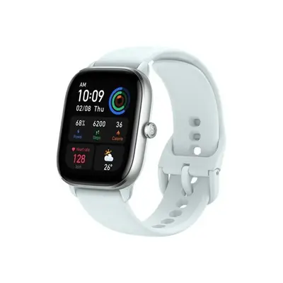 Amazfit GTS 4 Mini - Alliage d'aluminium - montre intelligente avec bracelet - silicone - bleu menthe - taille du poignet : 135-190 mm - affichage 1.65" - Bluetooth - 19 g