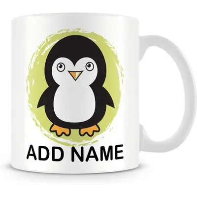 Mug Cochon - Tasse Personnalisée Avec Nom - Cadeau Pour Enfants-Pingouin