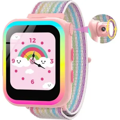 Montre Connectée Enfant Caméra Rotative Avec Podomètre/12 Jeux/Musique/Livre De Contes
