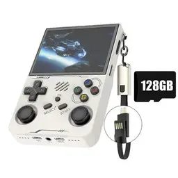 Console de jeu portable rétro R36XX, 128 Go, plus de 30 000 jeux, Wi-Fi, Linux, lecteur vidéo de poche, écran 3,5 pouces