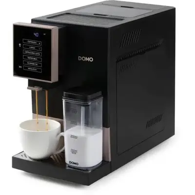 Machine à expresso automatique avec broyeur - DOMO - DO743K - 1350 W - 19 bar - 125 g café - Noir