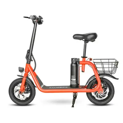 Trottinette Électrique Pliable Avec Siège Samebike Sm-C01, 350 W, 36 V 12,4 Ah, Autonomie De 40 Km, Vitesse Maximale De 32 Km/H, Double Suspension, Freins À Disque, Rouge