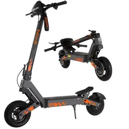 Kukirin G2 (Dernière Version - Yc) Trottinette Électrique Pliable 10 Pouces Pour Usage Tout-Terrain/Urbain, 1200 W, 48v15ah, Vitesse 25 Km/H - 45 Km/H, Autonomie 55 Km - Noir