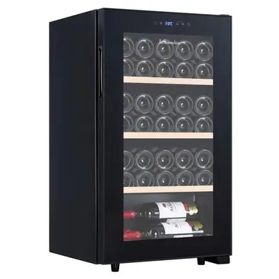 La Sommelière LS36BLACK Refroidisseur de vin compresseur Pose libre Noir 36 bouteilles
