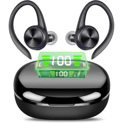 MEVRONISSHOP-BROTHER INTERNATIONAL CORPORAT Casque Bluetooth, Casque sans Fil avec Microphone, Casque Bluetooth Sport, Son stéréo HiFi, Charge Rapide USB-C, réduction du Bruit, étanche IPX7, Temps de