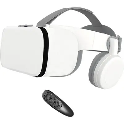 MEVRONISSHOP-Casque VR - Lunettes de réalité virtuelle 3D avec casque Bluetooth, casque de réalité virtuelle, casque VR pour enfants, compatible avec iOS/Android pour films et jeux