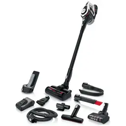 Bosch Serie 8 BSS825ALL aspirateur balai et balai électrique Batterie Sec Sans sac Noir, Blanc 5 Ah