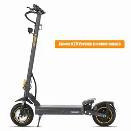 Ausom K20 Trottinette Électrique - Moteur 1100w Max  Autonomie 70km  45km/H  Batterie 48v 13.5ah  Pneus Tubeless 10"  Franchissement 20%  Déverrouillage Nfc Sécurisé