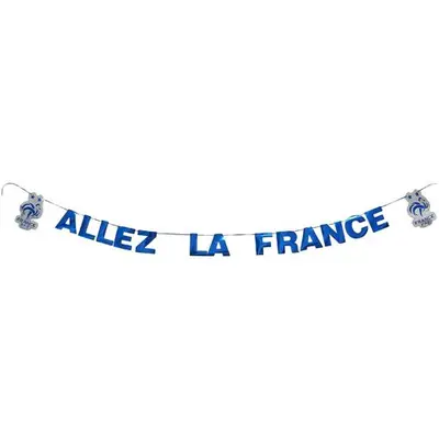 GUIRLANDE LETTRES ALLEZ LA FRANCE FFF 2.7M BLEU