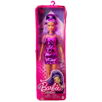 Barbie Fashionistas robe violette MATTEL