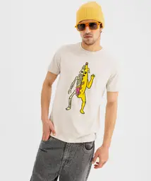 Tee-shirt à manches courtes motif squelette homme - Fortnite - M - beige standard - FORTNITE