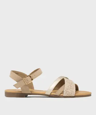 Sandales à brides femme - Valentina Baldano - 38 - beige - VALENTINA BALDA
