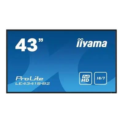 iiyama ProLite LE4341S-B2 - 43" écran LCD rétro-éclairé par LED - signalisation numérique - 1080p 1920 x 1080 - Collerette noire avec finition brillant