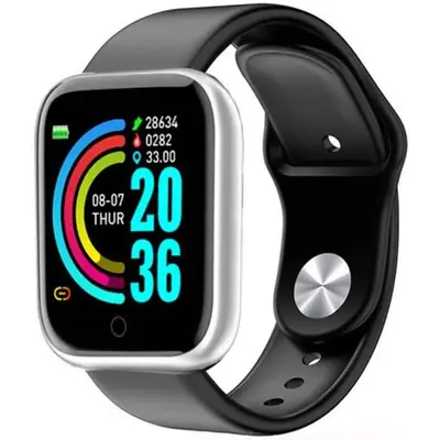Montre Connectée Femme Homme, Appels Bluetooth Assistant Vocal Message Noir