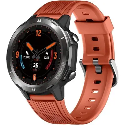 Montre Connectée Homme Ronde Smartwatch Montre Sport Cardiofrequencemetre Intelligente Ip68 Orange