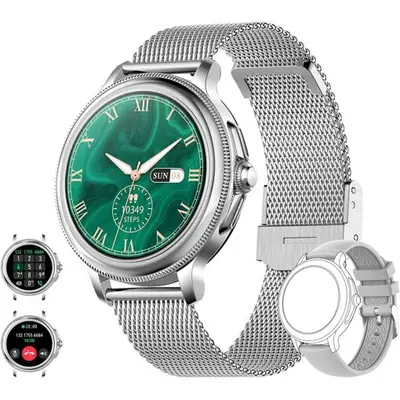 Montre Connectée Femme avec Appel Bluetooth Assistant Vocal or