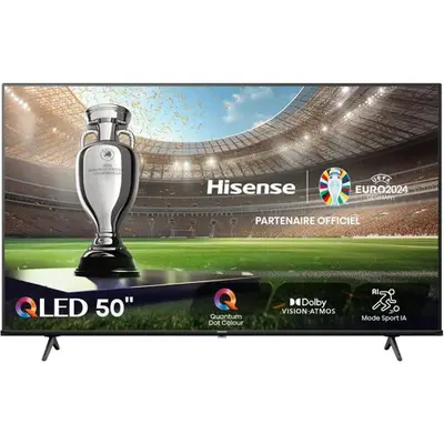 Hisense 50E7NQ - 50" E7NQ Series TV LCD rétro-éclairée par LED - QLED - Smart TV - VIDAA - 4K UHD (2160p) 3840 x 2160 - HDR - Quantum Dot, Direct LED - noir, gris foncé