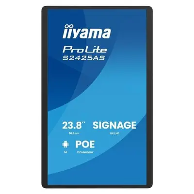 iiyama ProLite S2425AS-B1P - 24" écran plat LCD - signalisation numérique - avec lecteur multimédia SoC intégré - Android - 1080p 1920 x 1080 - mat, noir