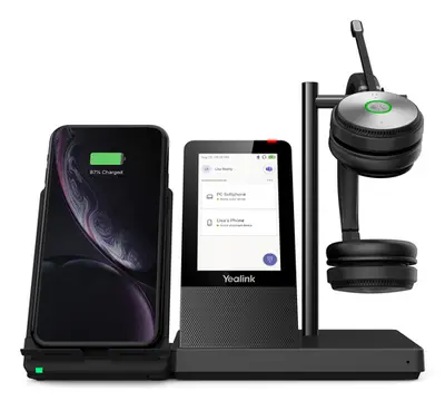 Yealink Wh66 Dual Teams Systèmes De Conférences Audio Personnelle Sans Fil Arceau Bureau/centre D'appels Usb Type-a Blu