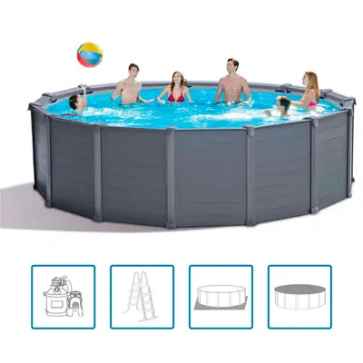 Ensemble De Piscine Graphite Gray Panel 478x124 Cm Intex