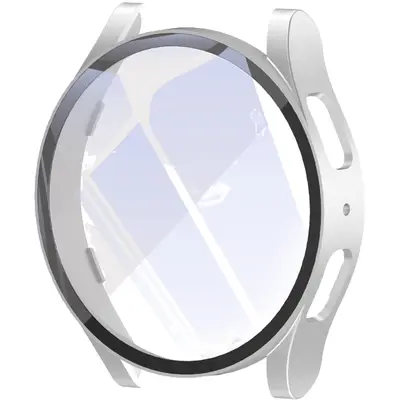 Étui De Protection Pour Samsung Watch 7 Avec Protecteur D'écran Intégré Silver 40mm
