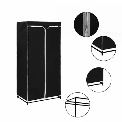 Garde-robe Noir 75x50x160