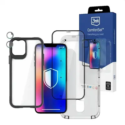 Protection Écran Smartphone 3mk Comfort Set Iphone 12 Verre Trempé 9h
