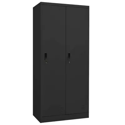 Garde-robe Anthracite 80x50x180 Cm Acier