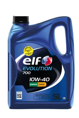 Elf Evolution 700 10w-40, Huile Moteur Essence Et Diesel, 5 Litres